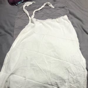Victoria’s Secret white cotton swim cover up tie side M